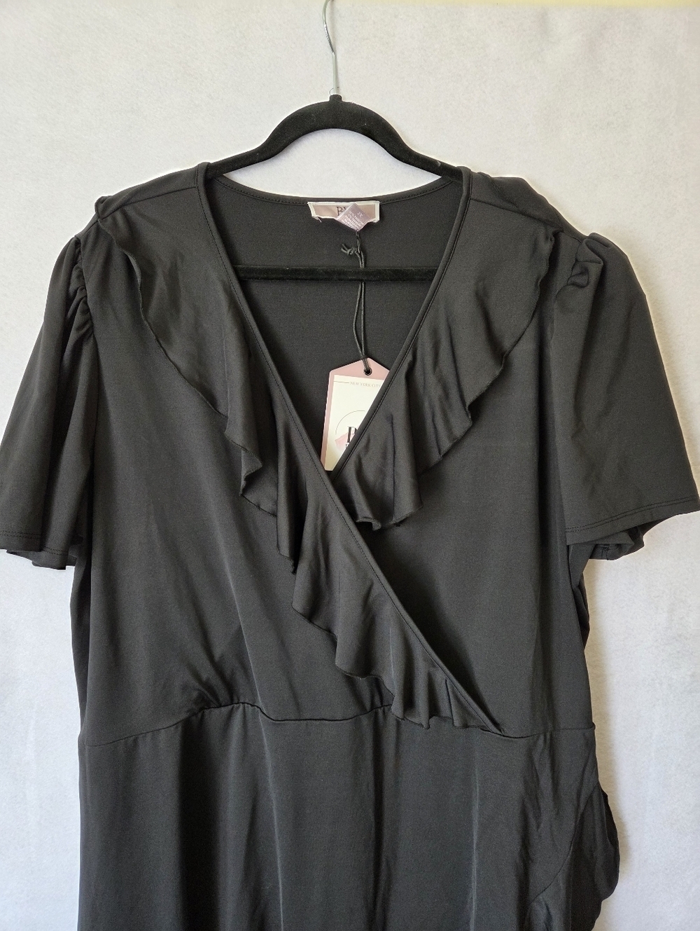 BY Design Womes Black Asymmetrical Ruffle Dress - Picture 10 of 16